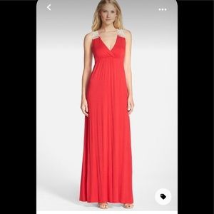 Felicity & Coco Crochet Back Jersey Maxi Dress